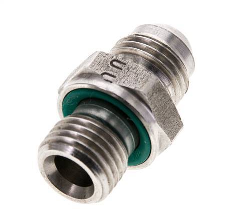 JIC Doppelnippel M14 X 1.5 x UNF 9/16''-18 Edelstahl FKM 275bar (3863.75psi)