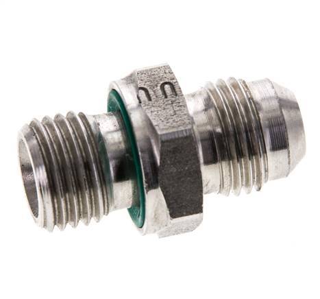 JIC Doppelnippel M14 X 1.5 x UNF 9/16''-18 Edelstahl FKM 275bar (3863.75psi)