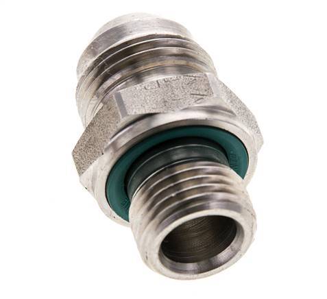 JIC Doppelnippel M16 X 1.5 x UNF 3/4''-16 Edelstahl FKM 275bar (3863.75psi)