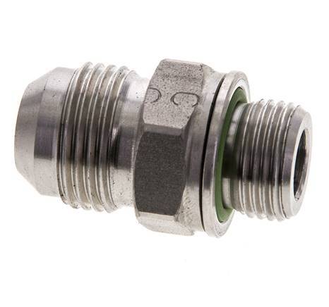 JIC Doppelnippel M18 X 1.5 x UNF 7/8''-14 Edelstahl FKM 210bar (2950.5psi)