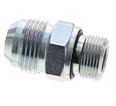 JIC Doppelnippel M22 X 1,5 x UN 1-1/16''-12 Stahl NBR 210bar (2950,5psi)