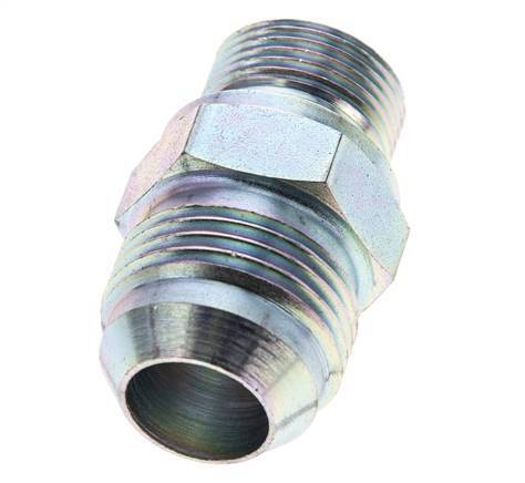 JIC Doppelnippel M22 X 1,5 x UN 1-1/16''-12 Stahl NBR 210bar (2950,5psi)