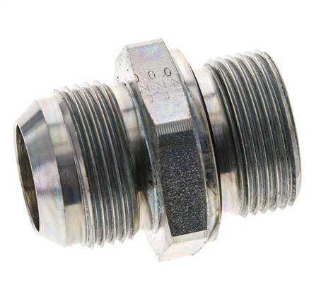 JIC Doppelnippel M33 X 2 x UN 1-5/16''-12 Stahl NBR 170bar (2388.5psi)