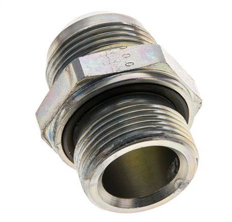 JIC Doppelnippel M33 X 2 x UN 1-5/16''-12 Stahl NBR 170bar (2388.5psi)