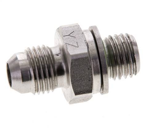 JIC Doppelnippel M12 X 1.5 x UNF 1/2''-20 Edelstahl FKM 275bar (3863.75psi)