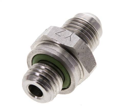 JIC Doppelnippel M12 X 1.5 x UNF 1/2''-20 Edelstahl FKM 275bar (3863.75psi)
