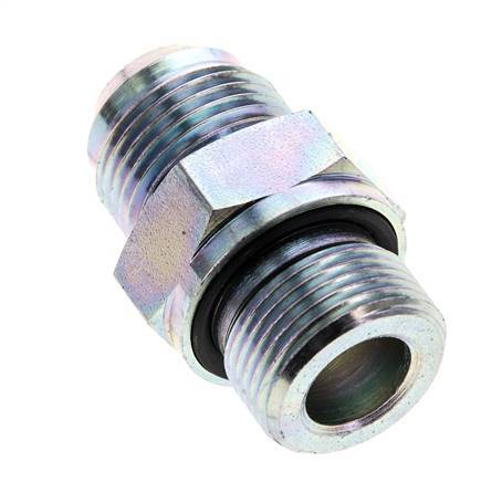 JIC-Doppelnippel M22 X 1,5 x UNF 7/8''-14 Stahl NBR 210bar (2950,5psi)