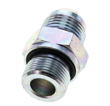 JIC-Doppelnippel M22 X 1,5 x UNF 7/8''-14 Stahl NBR 210bar (2950,5psi)
