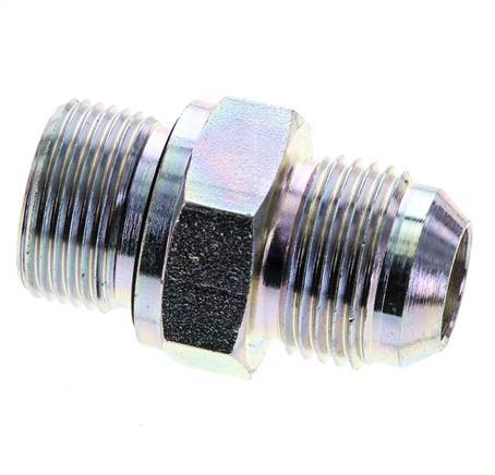 JIC-Doppelnippel M22 X 1,5 x UNF 7/8''-14 Stahl NBR 210bar (2950,5psi)