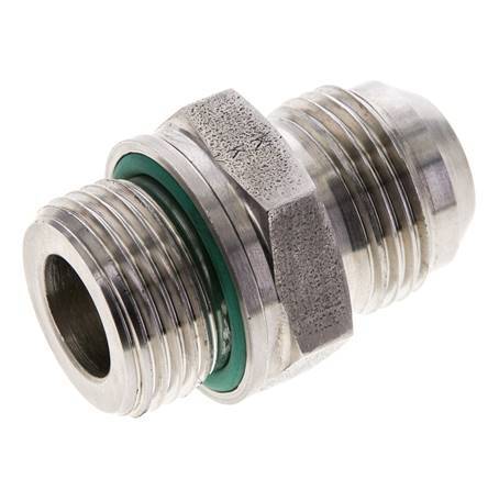 JIC Doppelnippel M27 X 2 x UN 1-1/16''-12 Edelstahl FKM 210bar (2950.5psi)