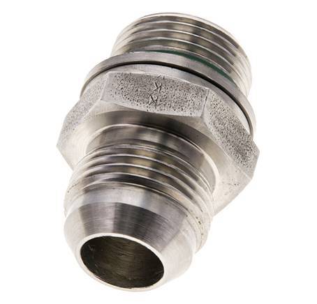 JIC Doppelnippel M27 X 2 x UN 1-1/16''-12 Edelstahl FKM 210bar (2950.5psi)
