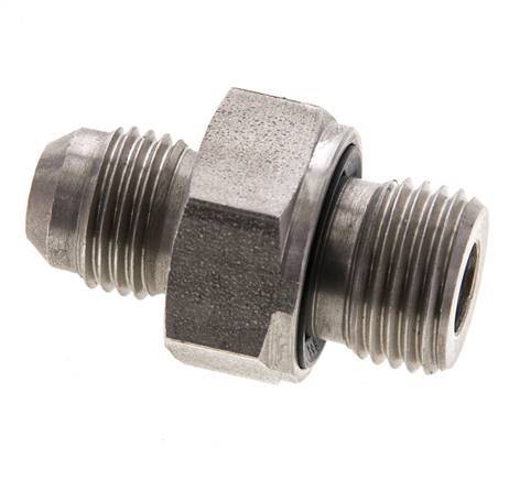 JIC Doppelnippel M16 X 1,5 x UNF 9/16''-18 Edelstahl FKM 275bar (3863.75psi)