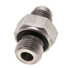 JIC Doppelnippel M16 X 1,5 x UNF 9/16''-18 Edelstahl FKM 275bar (3863.75psi)