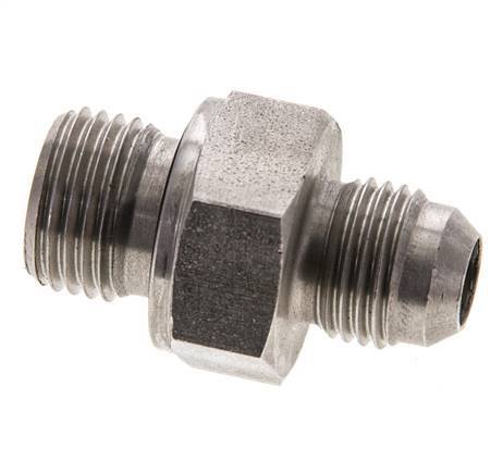 JIC Doppelnippel M16 X 1,5 x UNF 9/16''-18 Edelstahl FKM 275bar (3863.75psi)