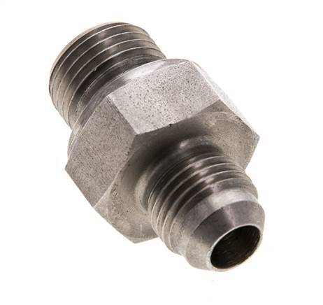 JIC Doppelnippel M16 X 1,5 x UNF 9/16''-18 Edelstahl FKM 275bar (3863.75psi)