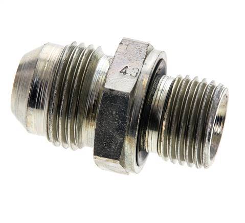 JIC Doppelnippel M16 X 1,5 x UNF 3/4''-16 Stahl NBR 275bar (3863.75psi)