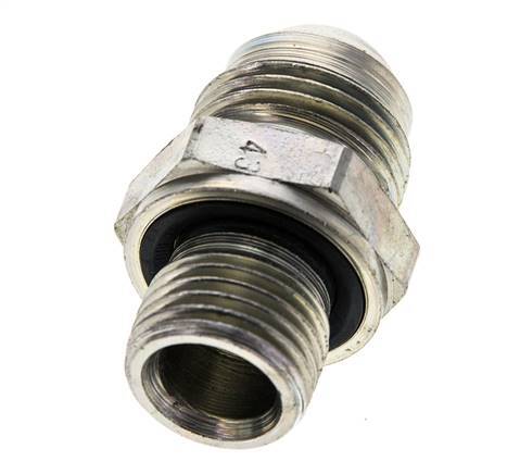 JIC Doppelnippel M16 X 1,5 x UNF 3/4''-16 Stahl NBR 275bar (3863.75psi)