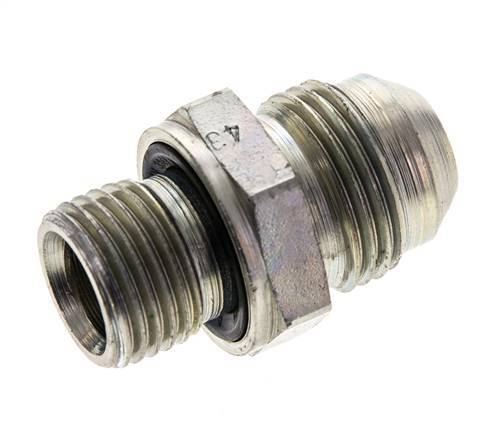 JIC Doppelnippel M16 X 1,5 x UNF 3/4''-16 Stahl NBR 275bar (3863.75psi)