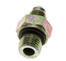 JIC-Doppelnippel M14 X 1.5 x UNF 7/16''-20 Stahl NBR 310bar (4355.5psi)