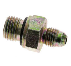 JIC-Doppelnippel M14 X 1.5 x UNF 7/16''-20 Stahl NBR 310bar (4355.5psi)