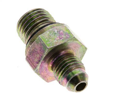 JIC-Doppelnippel M14 X 1.5 x UNF 7/16''-20 Stahl NBR 310bar (4355.5psi)