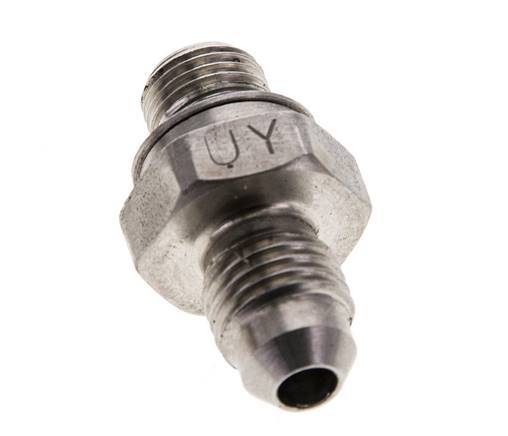 JIC Doppelnippel M10 X 1 x UNF 7/16''-20 Edelstahl FKM 310bar (4355.5psi)