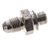 JIC Doppelnippel M10 X 1 x UNF 7/16''-20 Edelstahl FKM 310bar (4355.5psi)