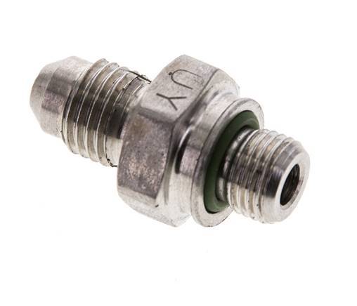 JIC Doppelnippel M10 X 1 x UNF 7/16''-20 Edelstahl FKM 310bar (4355.5psi)