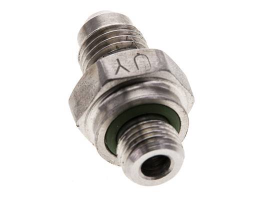 JIC Doppelnippel M10 X 1 x UNF 7/16''-20 Edelstahl FKM 310bar (4355.5psi)