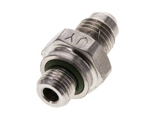 JIC Doppelnippel M10 X 1 x UNF 7/16''-20 Edelstahl FKM 310bar (4355.5psi)