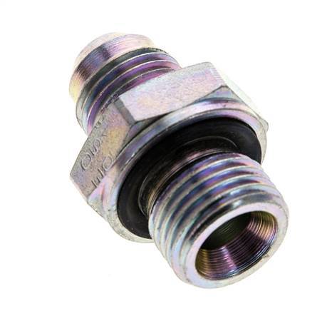 JIC-Doppelnippel M16 X 1,5 x UNF 9/16''-18 Stahl NBR 275bar (3863.75psi)