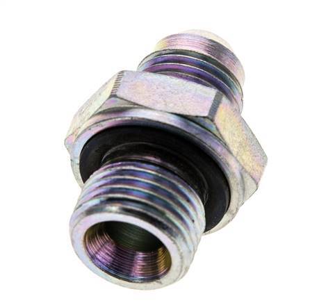 JIC-Doppelnippel M16 X 1,5 x UNF 9/16''-18 Stahl NBR 275bar (3863.75psi)