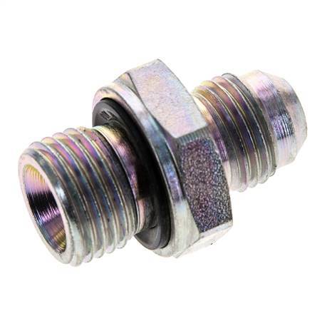 JIC-Doppelnippel M16 X 1,5 x UNF 9/16''-18 Stahl NBR 275bar (3863.75psi)