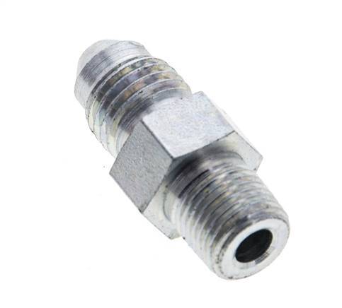 JIC Double Nipple UNF 7/16''-20 x 1/8'' NPT Steel 310bar (4355.5psi) [2 Pieces]