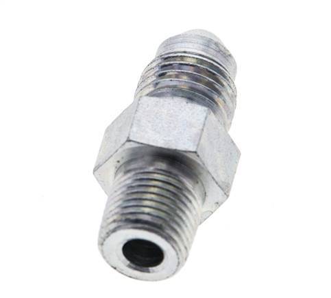 JIC Double Nipple UNF 7/16''-20 x 1/8'' NPT Steel 310bar (4355.5psi) [2 Pieces]