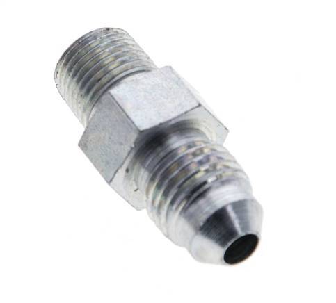 JIC Double Nipple UNF 7/16''-20 x 1/8'' NPT Steel 310bar (4355.5psi) [2 Pieces]