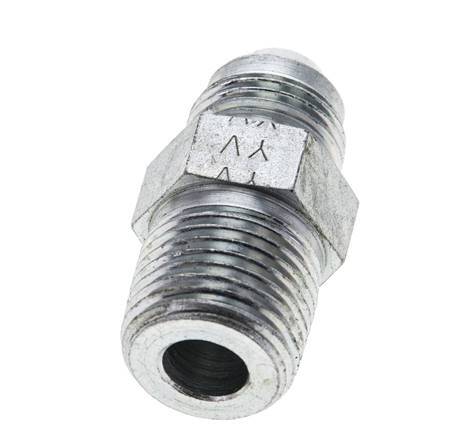 JIC Double Nipple UNF 3/4''-16 x 1/2'' NPT Steel 210bar (2950.5psi) [2 Pieces]