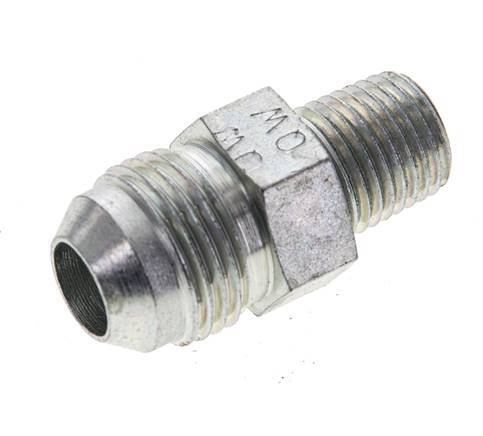 JIC Double Nipple UNF 3/4''-16 x 1/4'' NPT Steel 275bar (3863.75psi) [2 Pieces]