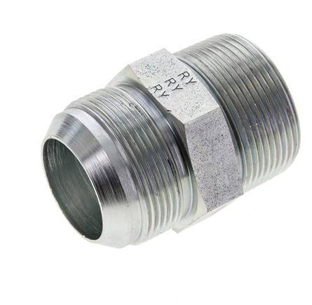 JIC Double Nipple UN 1-7/8''-12 x 1 1/2'' NPT Steel 80bar (1124.0psi)