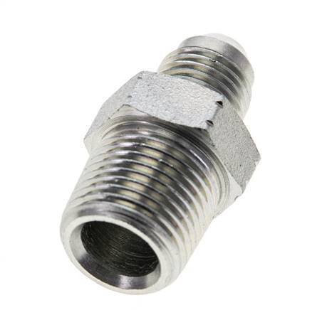 JIC Double Nipple UNF 1/2''-20 x 3/8'' NPT Steel 210bar (2950.5psi) [2 Pieces]