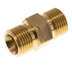 Doppelnippel G1/2'' Stecker x Stecker links Messing 16bar (224.8psi) 22mm Sechskant