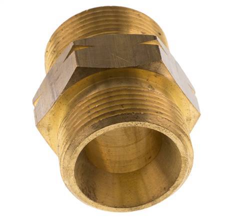 Doppelnippel G1 1/4'' männlich x männlich links Messing 16bar (224.8psi) 46mm Sechskant