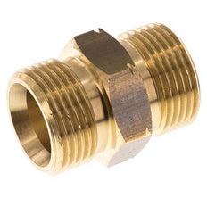 Doppelnippel G1'' Stecker x Stecker links Messing 16bar (224.8psi) 36mm Sechskant