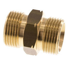 Doppelnippel G1'' Stecker x Stecker links Messing 16bar (224.8psi) 36mm Sechskant
