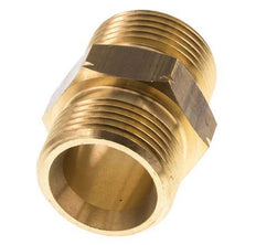 Doppelnippel G1'' Stecker x Stecker links Messing 16bar (224.8psi) 36mm Sechskant