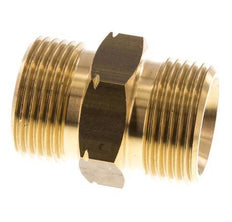 Doppelnippel G1'' Stecker x Stecker links Messing 16bar (224.8psi) 36mm Sechskant