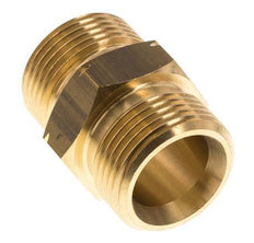Doppelnippel G1'' Stecker x Stecker links Messing 16bar (224.8psi) 36mm Sechskant