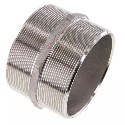 Doppelnippel G4'' Edelstahl Flachdichtung 16bar (224.8psi) 117mm Sechskant
