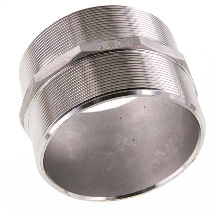 Doppelnippel G4'' Edelstahl Flachdichtung 16bar (224.8psi) 117mm Sechskant