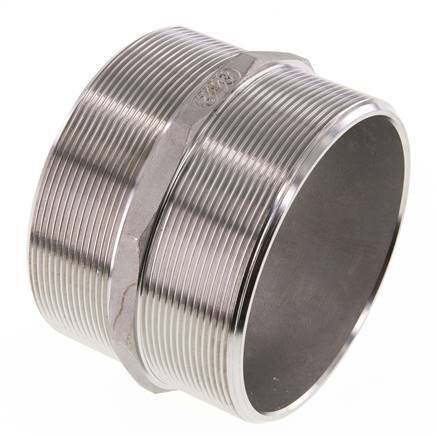 Doppelnippel G4'' Edelstahl Flachdichtung 16bar (224.8psi) 117mm Sechskant